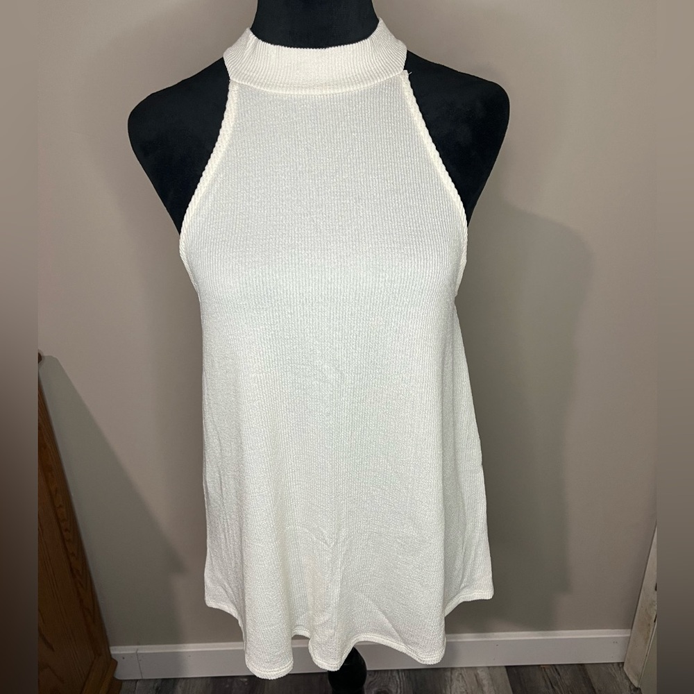 Audrey 3+1 Halter Tank Top with Open Back